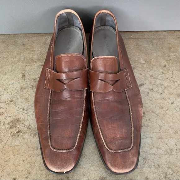 Magnanni Leather Penny Loafers Size 9M - Picture 1 of 11